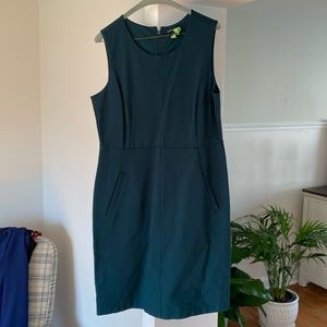 Lands End Sleeveless Dress - Hunter Green size 14